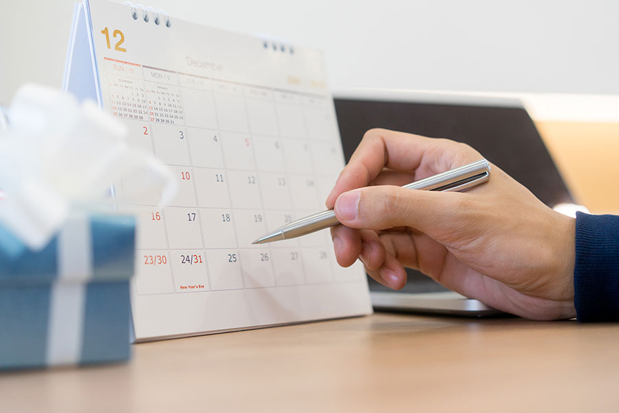 Calendario natalizio delle attività
