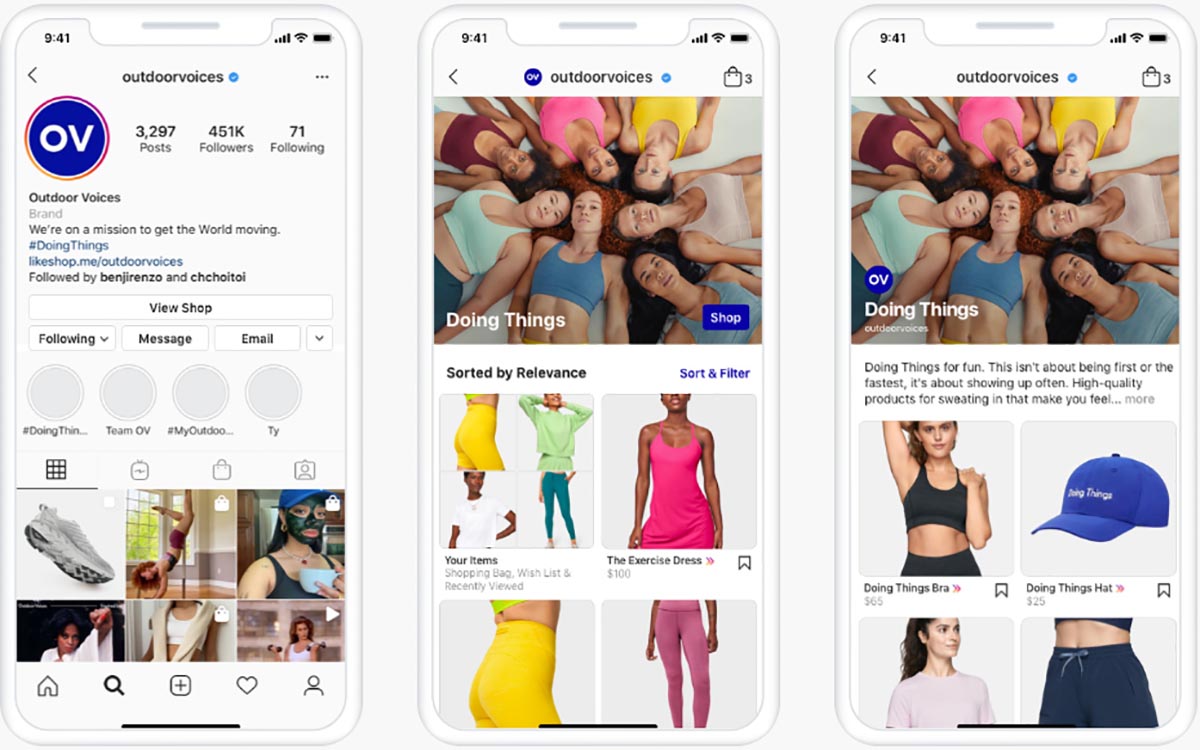 Instagram shopping