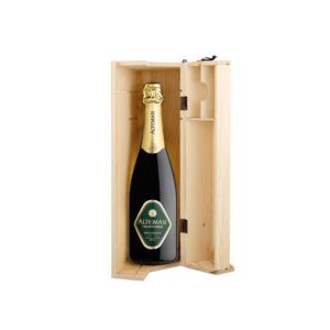 Cassetta in legno porta bottiglia di vino che si trasforma in Desk Organizer
